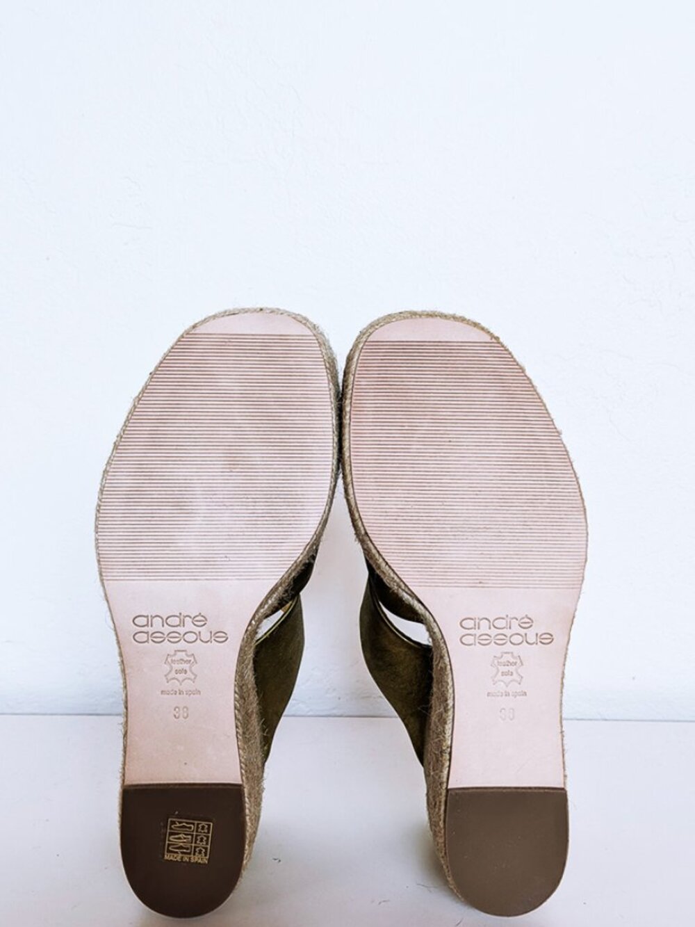 André Assous Leather Platform Wedge Sandal - Picture 6 of 11
